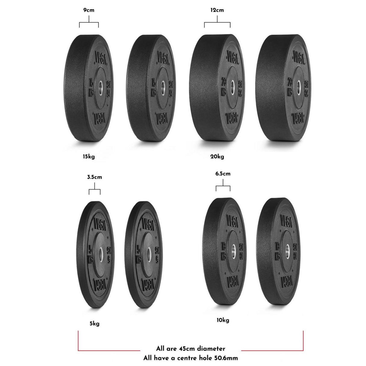 Fuel Fitness Hantelscheibenset Olympia 100kg