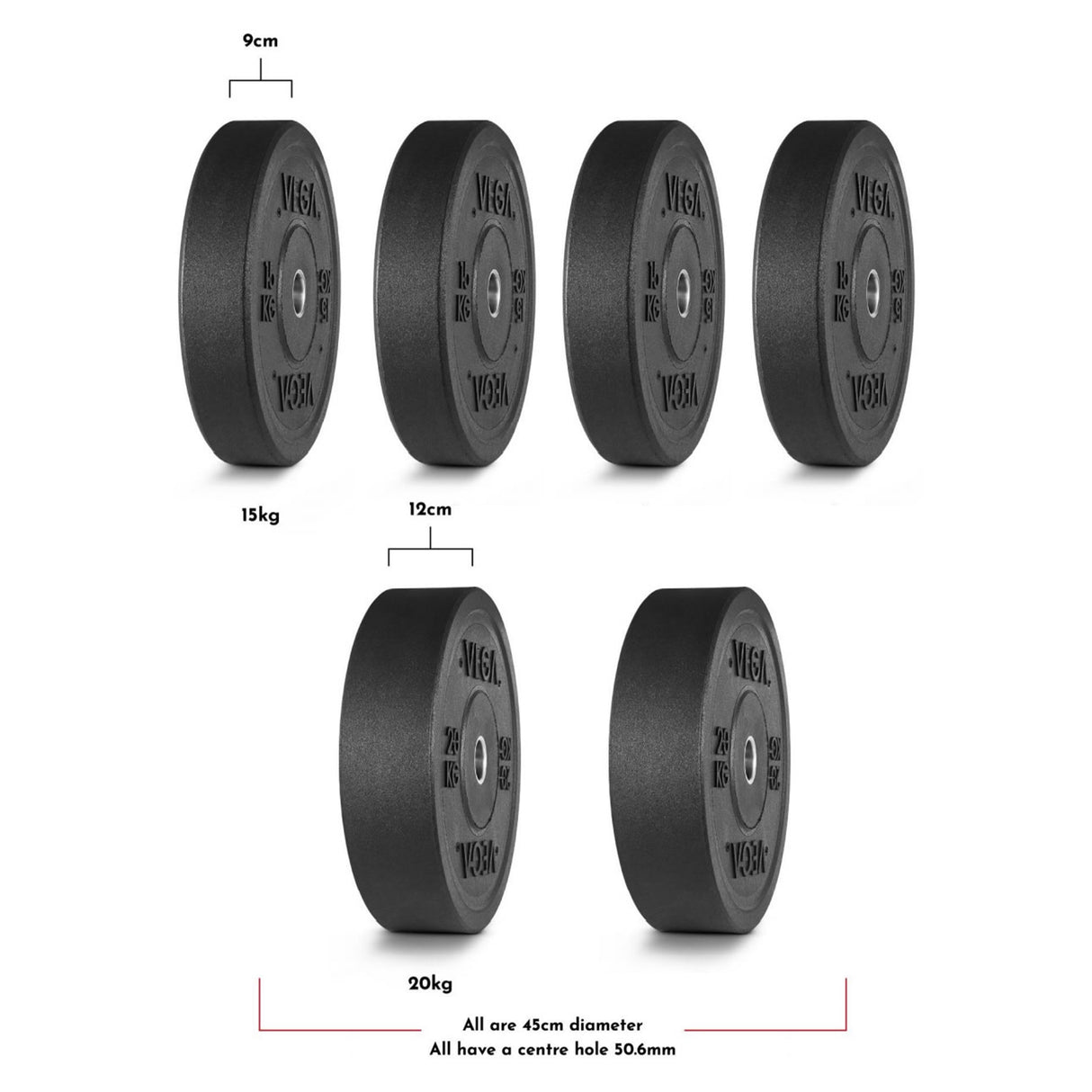 Fuel Fitness Hantelscheibenset Olympia 100kg V2