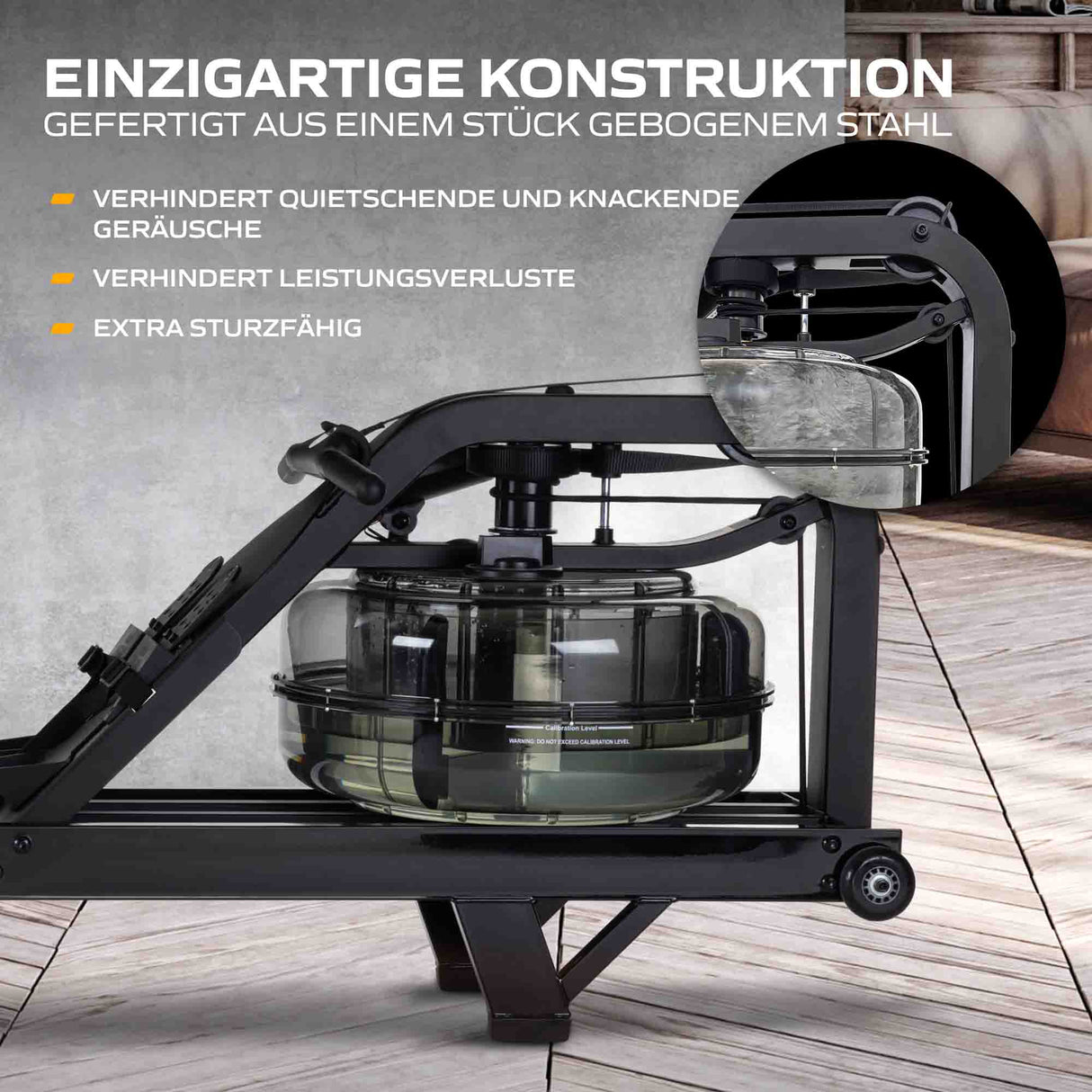 Fluid Rower Rudergerät NEON Pro V Black