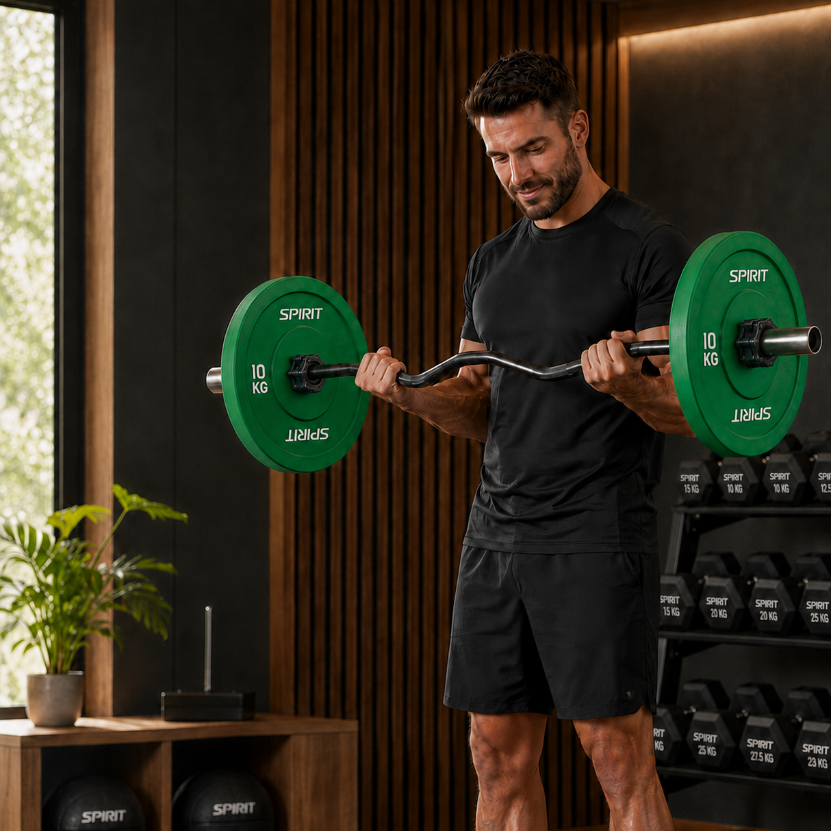 Spirit Fitness SZ-Curlstange inkl. Verschlüsse