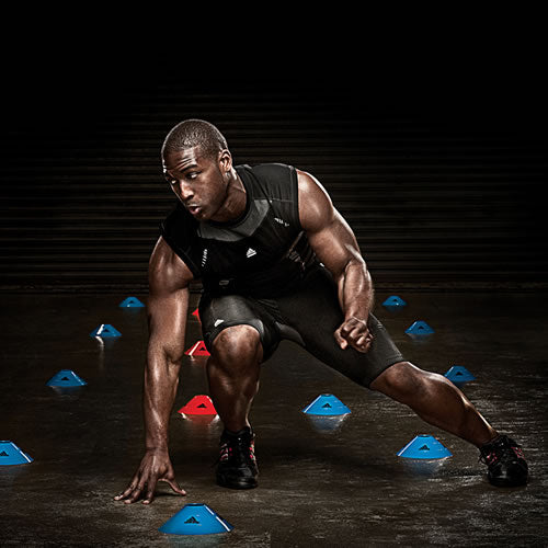 Adidas Speed Discs, Markierungshauben-Set 30 Stück - blau / rot