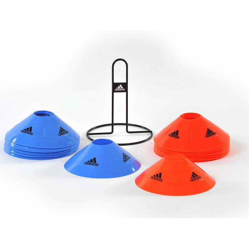 Adidas Speed Discs, Markierungshauben-Set 30 Stück - blau / rot