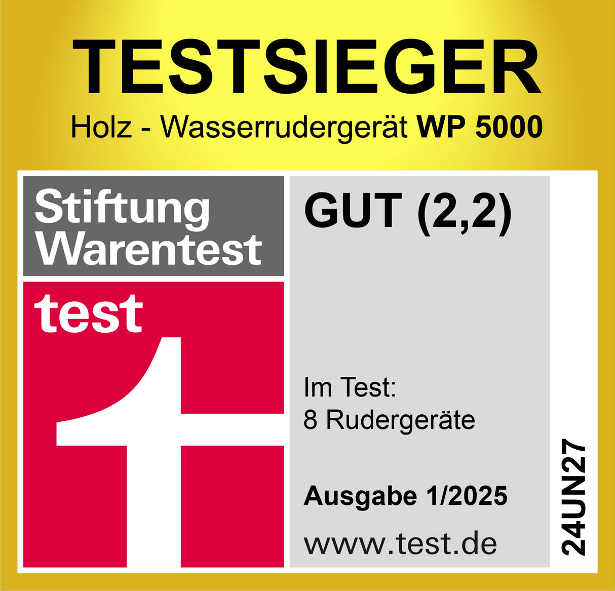 Christopeit Holz-Wasserrudergerät WP 5000 - Stiftung Warentest Testsieger