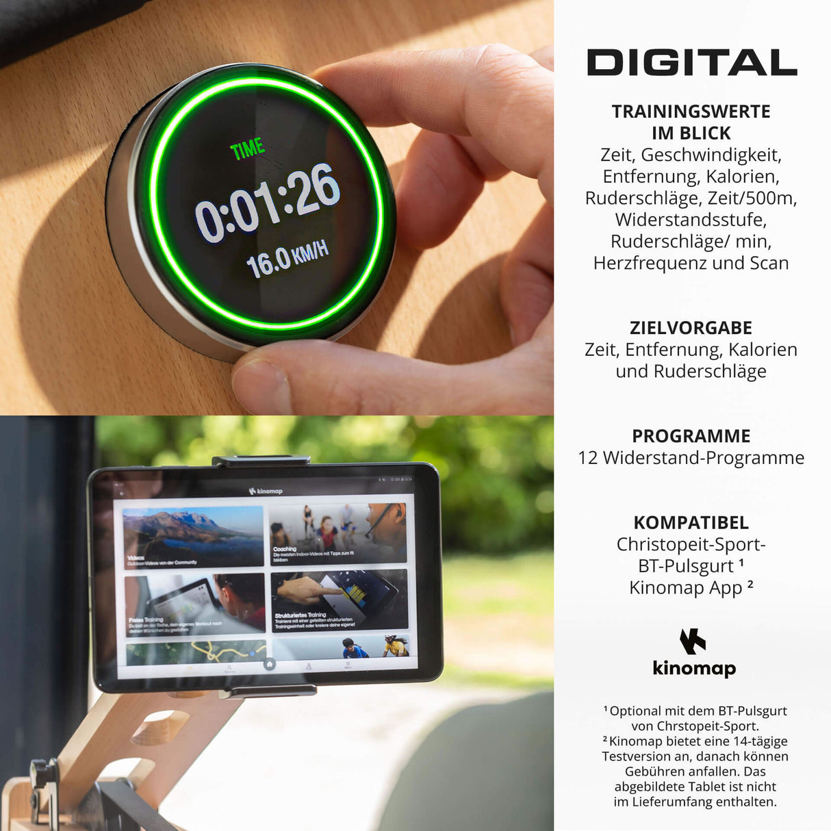 Christopeit Holz-Wasserrudergerät WP 5000 - Stiftung Warentest Testsieger