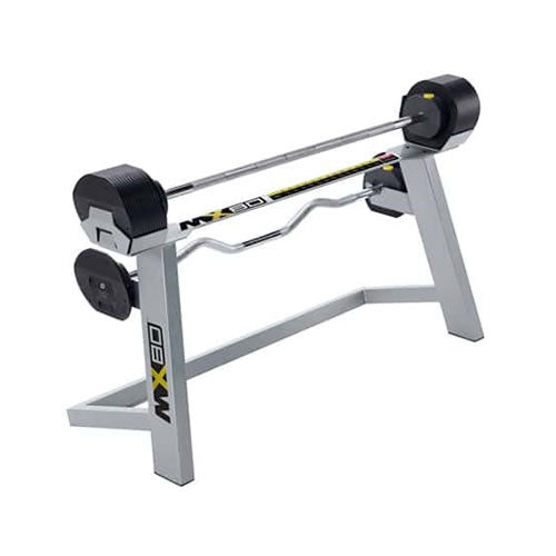MX Select MX80 verstellbare Langhantel + Curlstange mit Ständer