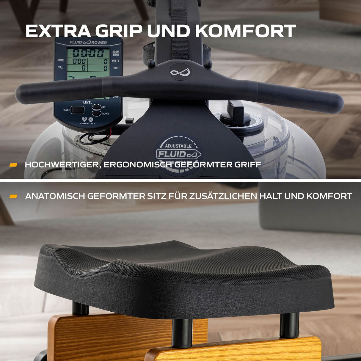 Fluid Rower Rudergerät Apollo XL Buche