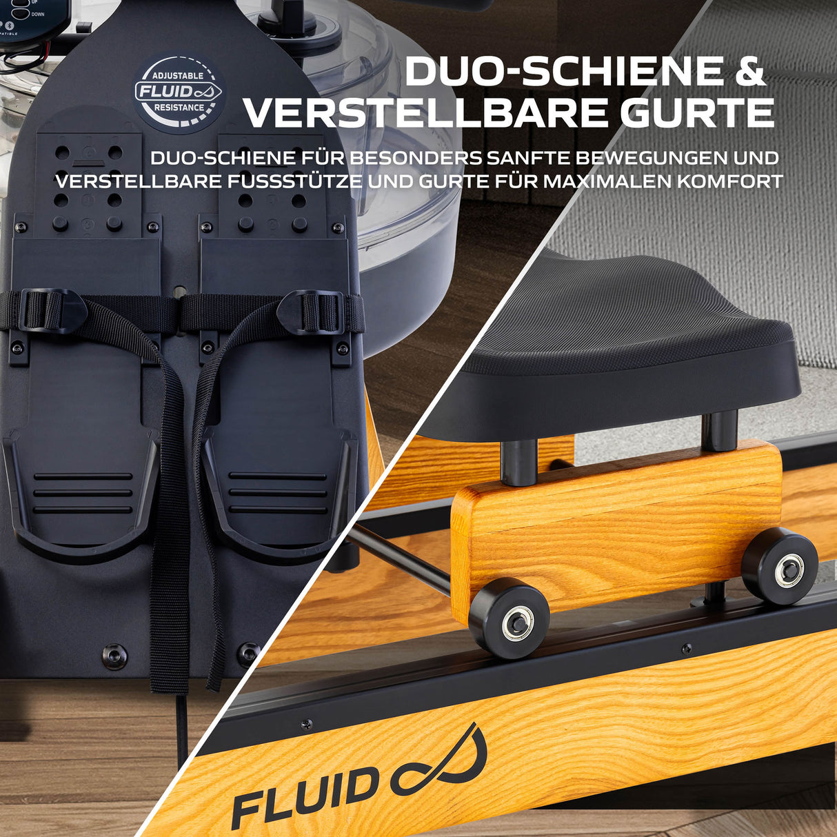 Fluid Rower Rudergerät Apollo XL Buche