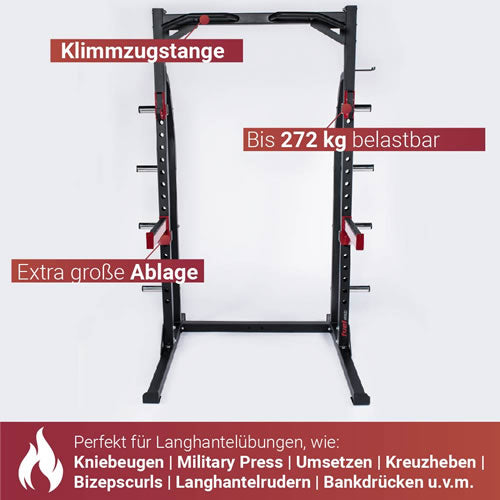 FUEL Fitness HR400 Half Cage mit Hantelscheibenständer