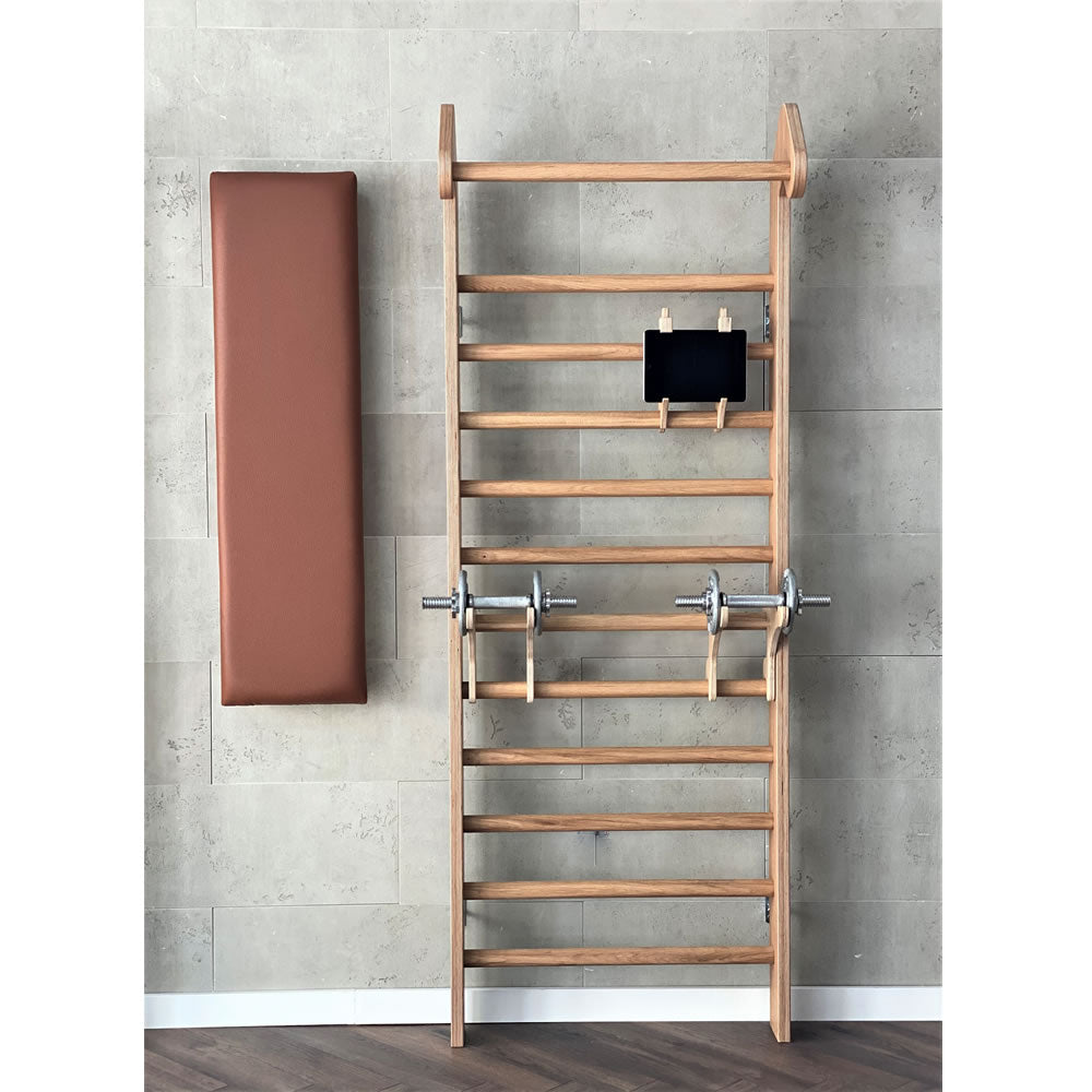 Heimholz Hantelhalter Eiche für Sprossenwand