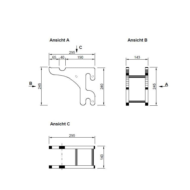 Heimholz Hantelhalter Birke für Sprossenwand