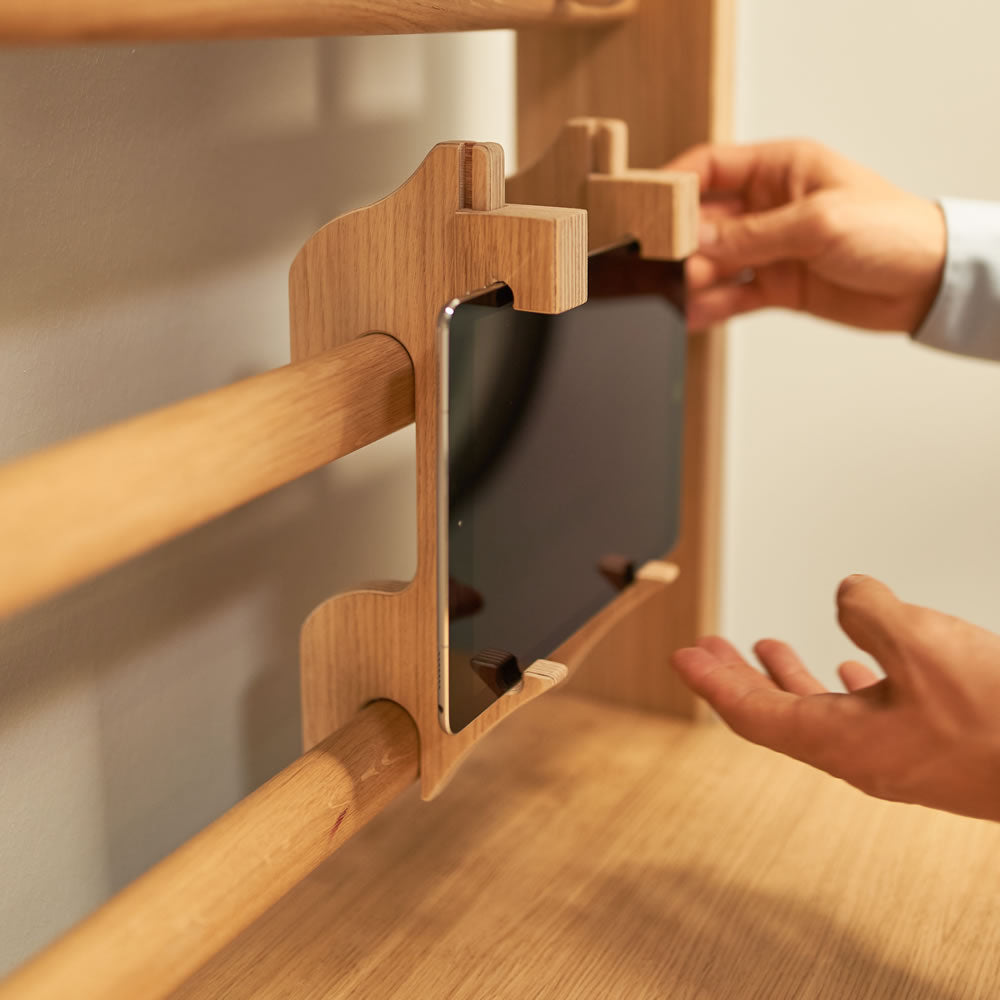 Heimholz Tablethalterung Birke für Sprossenwand