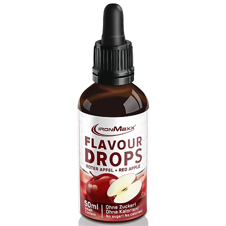IronMaxx Diät Supplement Flavour Drops 50ml roter Apfel