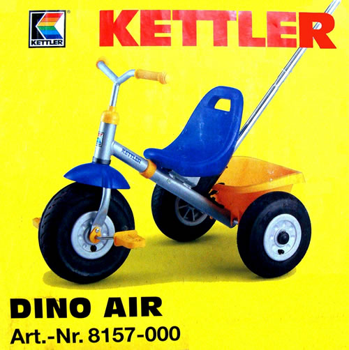 Kettler Dreirad Dino Air mit Freilauf und Schiebestange