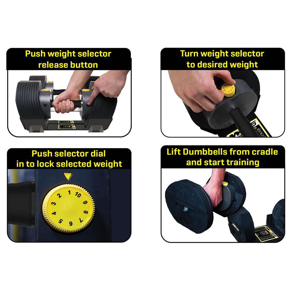 MX Select MX30 verstellbares Kurzhantel-Set