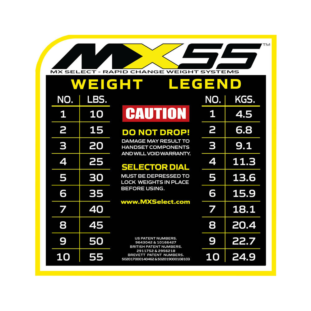 MX Select MX55 verstellbares Kurzhantel-Set