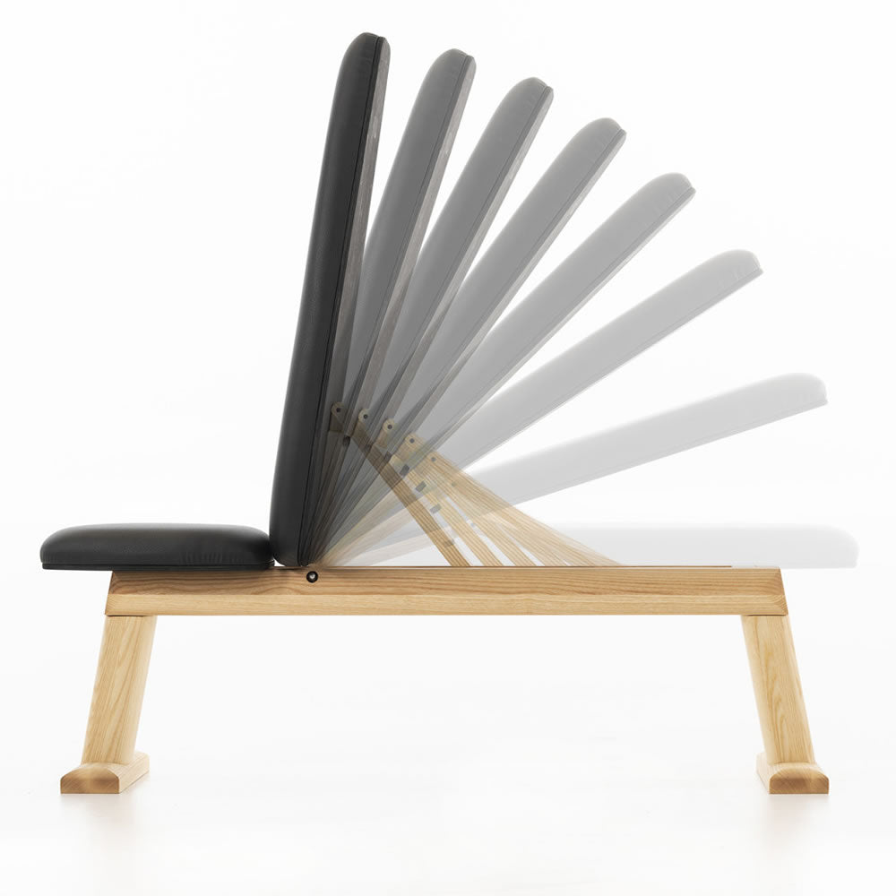 NOHrD WeightBench Schwarz Echtleder Schwarz
