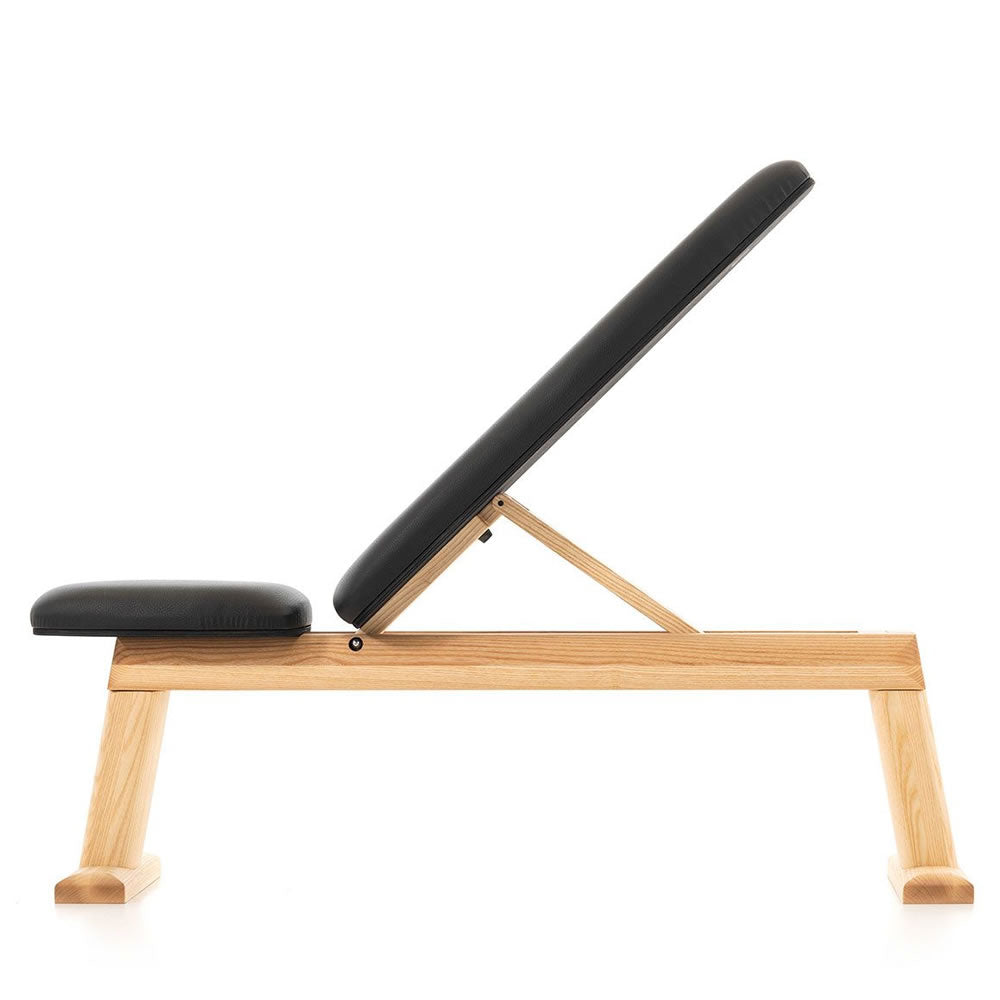 NOHrD WeightBench Esche Echtleder Schwarz