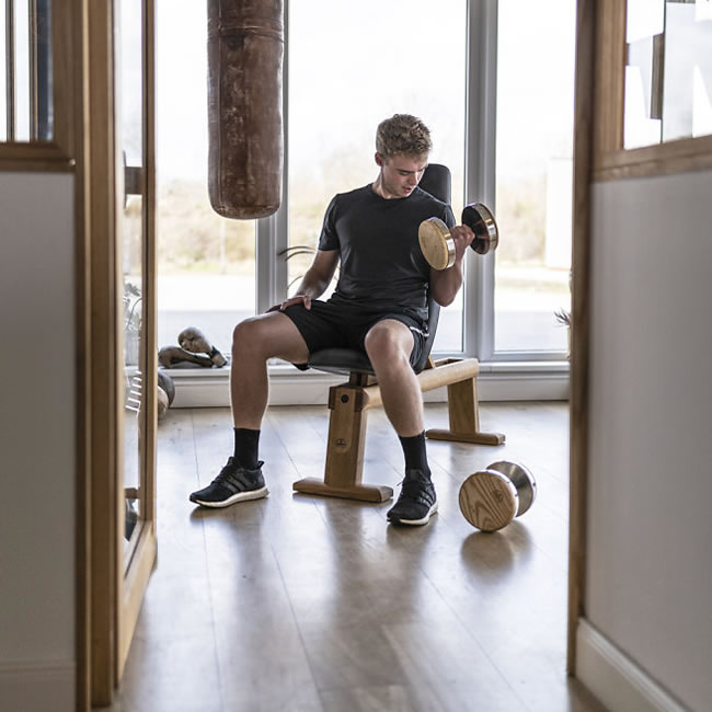 NOHrD WeightBench Club Kunstleder Schwarz