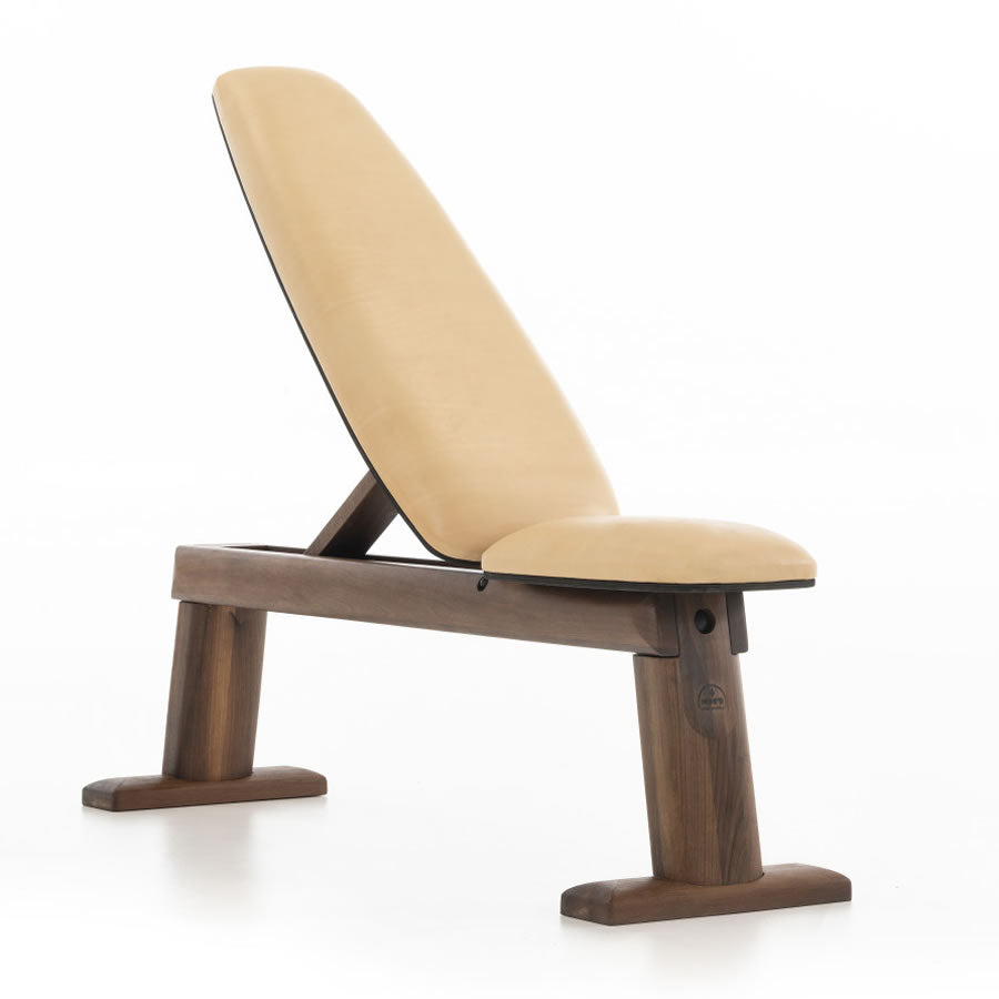 NOHrD WeightBench Nussbaum Echtleder Natur