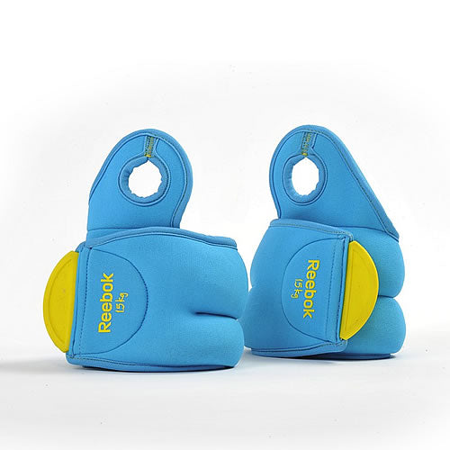 Reebok Gewichtsmanschetten Handgelenk, Paar 2x 0,5kg/ Farbe: Blau/Grau