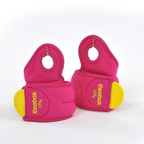 Reebok Gewichtsmanschetten Handgelenk, Paar 2x 0,5kg/ Farbe: Blau/Grau