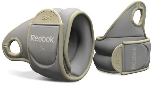 Reebok Gewichtsmanschetten Handgelenk, Paar 2x 0,5kg/ Farbe: Blau/Grau