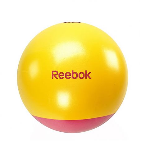 Reebok Gymball zweifarbig inkl. DVD u. Pumpe 55 cm, Magenta/ Gelb