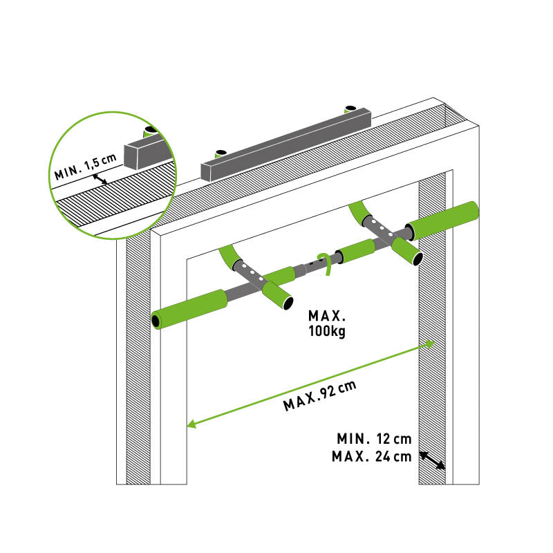 Schildkröt-Fitness Multifunktionales Türreck 4-in-1