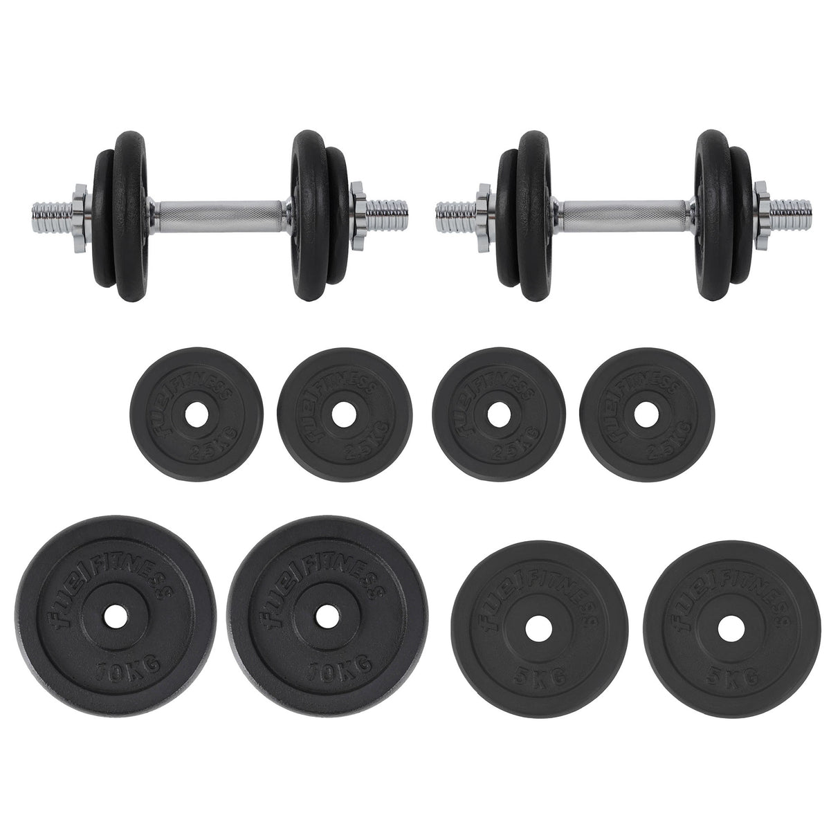 FUEL Fitness Kurzhantelset Guss 60kg