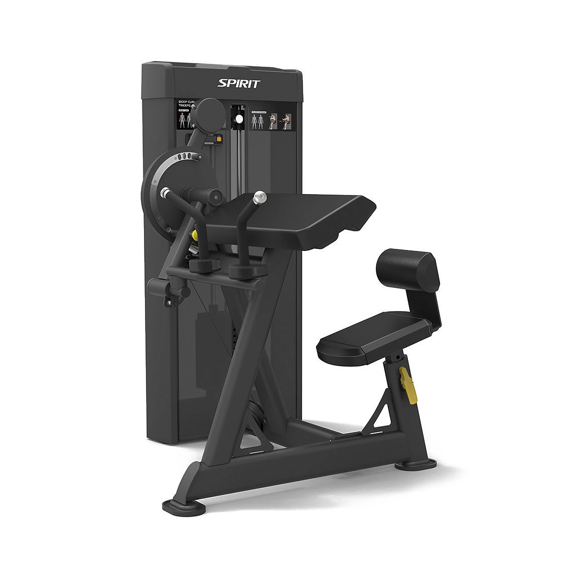 Spirit Fitness Commercial SP-4607 Dual Station Bizepsmaschine / Trizepsstrecker