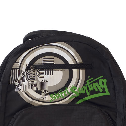 Streetsurfing Backpack Ventura Black/ Green, Rucksack