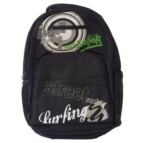 Streetsurfing Backpack Ventura Black/ Green, Rucksack