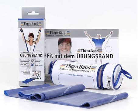 Thera-Band Übungsband im Beutel (2,5 m) Extra Stark/Blau