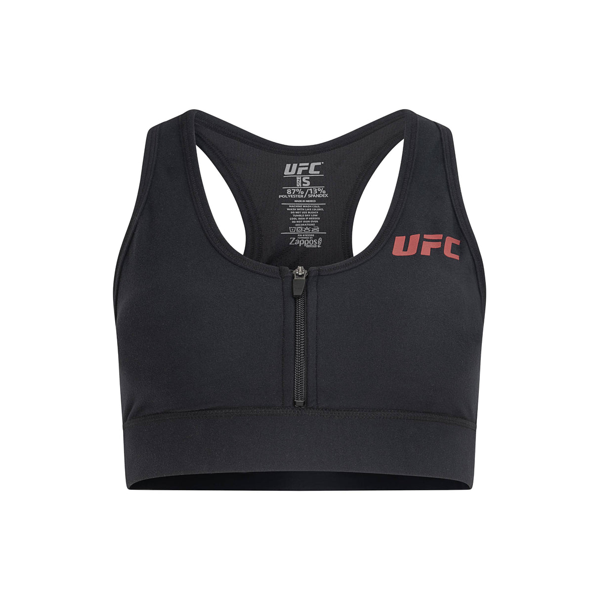 UFC Core Zip Front Sports Bra/ UFC Core Sport-BH mit Front-Reißverschluss