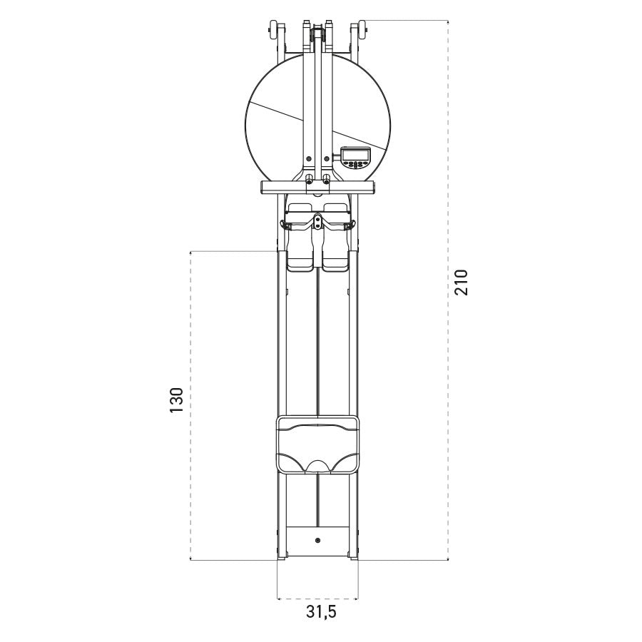 Waterrower Rudergerät Eiche Vintage