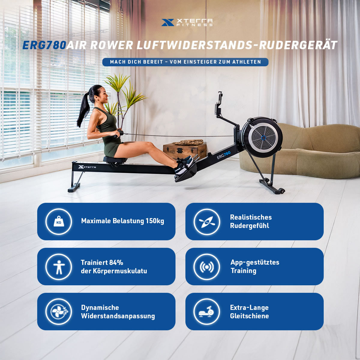 XTERRA Fitness ERG780 Air Rower