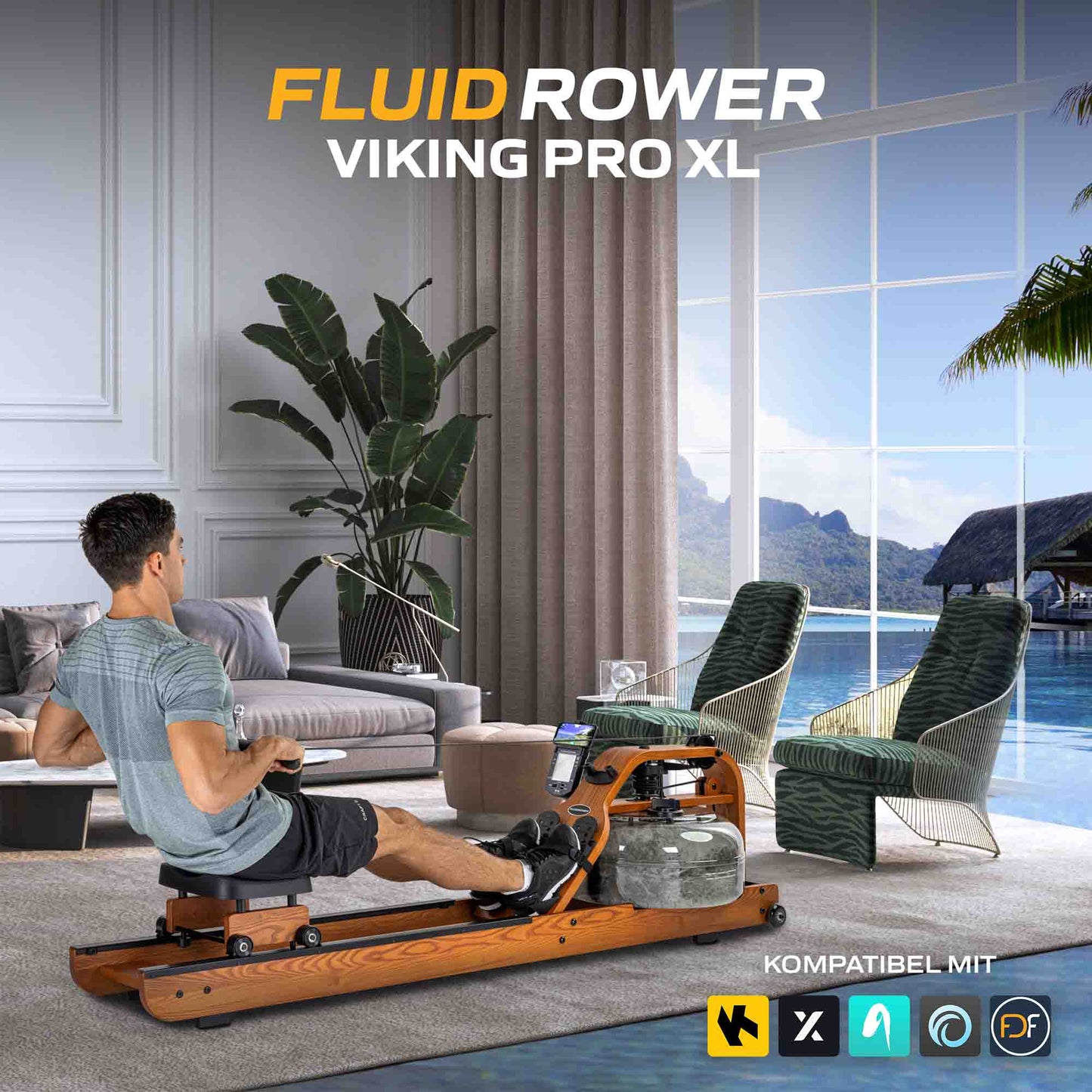 Fluid Rower Rudergerät Viking PRO XL