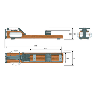 Stil-Fit Rudergerät FLOW ONE Walnuss