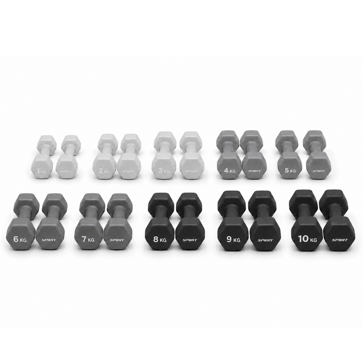 Spirit Fitness Studio Neopren Trainingshantel Set (1-10 kg)