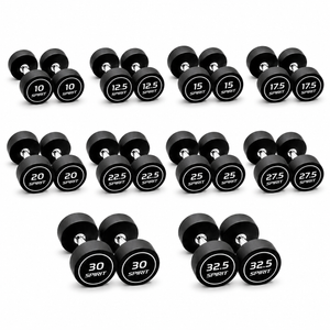 Spirit Fitness Round Rubber Kurzhantel 10-Paar-Set
