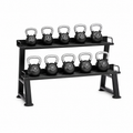 Spirit Fitness Rubber Encased Kettlebell Set inkl. Rack