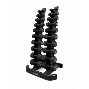 Spirit Fitness Tri-Studio Rubber Kurzhantel Set inkl. Hantelablage
