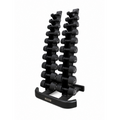 Spirit Fitness Tri-Studio Rubber Kurzhantel Set inkl. Hantelablage