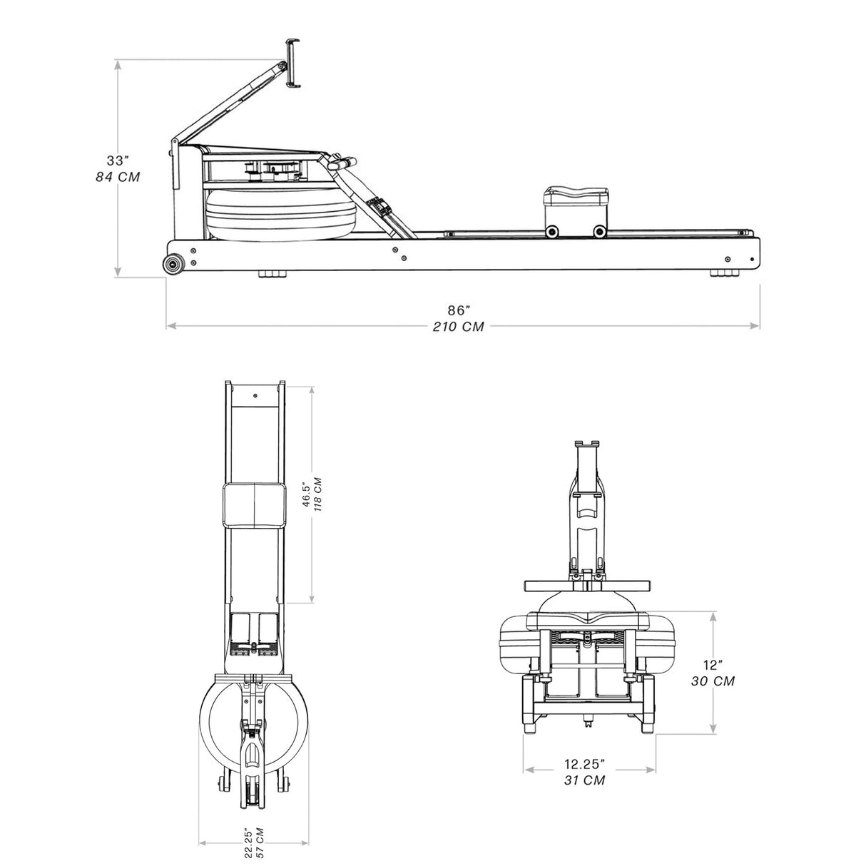 WaterRower Performance Ergometer Nussbaum
