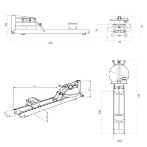Waterrower Rudergerät Kirsche