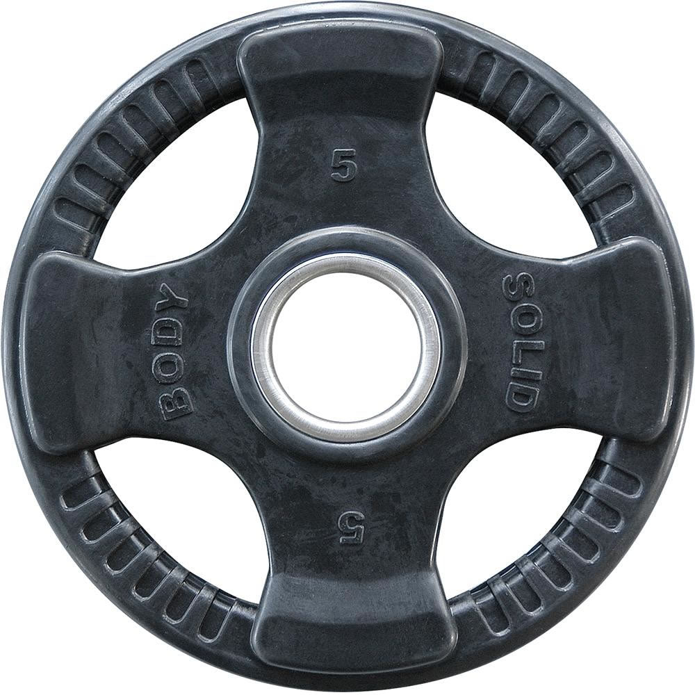 Body-Solid Rubber 4 Grip Olympische Hantelscheiben 1x 5kg