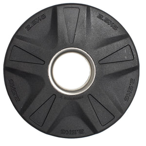 CARDIOfitness Olympia-Hantelscheibe Gummi mit Stahleinsatz 50mm 2,5kg