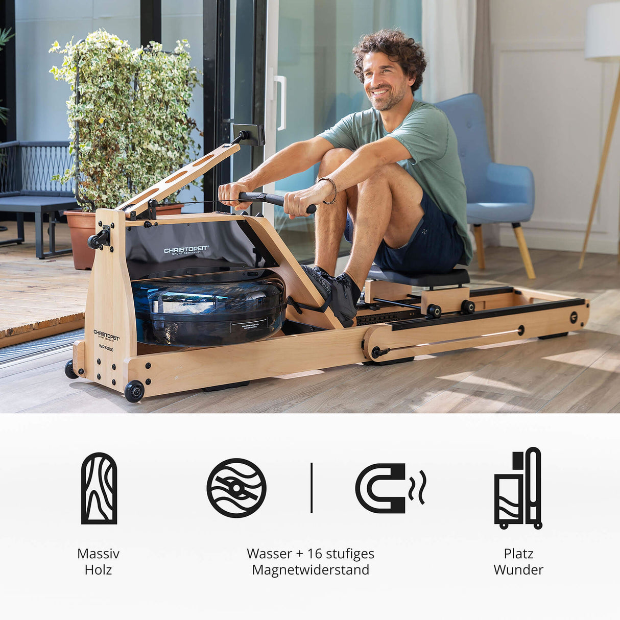 Christopeit Holz-Wasserrudergerät WP 5000 - Stiftung Warentest Testsieger