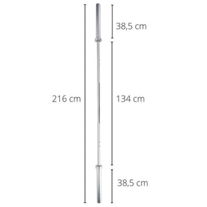 FUEL Fitness Olympia Langhantelstange 216cm bis 340kg inkl. Schnellverschlüsse