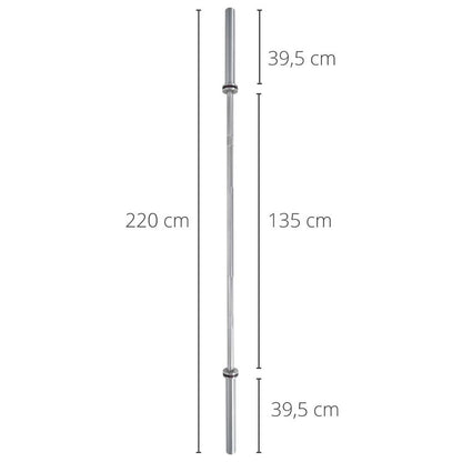 FUEL Fitness Olympia Langhantelstange Pro 220cm bis 680kg inkl. Schnellverschlüsse
